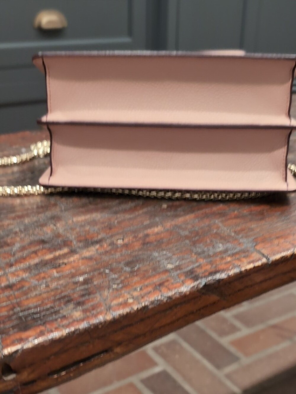 Strathberry Blush Pink Shoulder Bag with Gold Chain - Picture 7 of 7